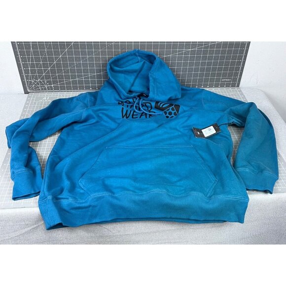 Mountain Hardwear Other - Mountain Hardwear Men's MHW Logo Hoodie Sz. M Blue Cotton Blend New NWT